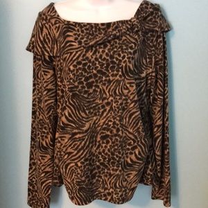 Rafaella Leopard Print Top